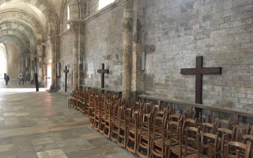 In de kathedraal van Vézelay